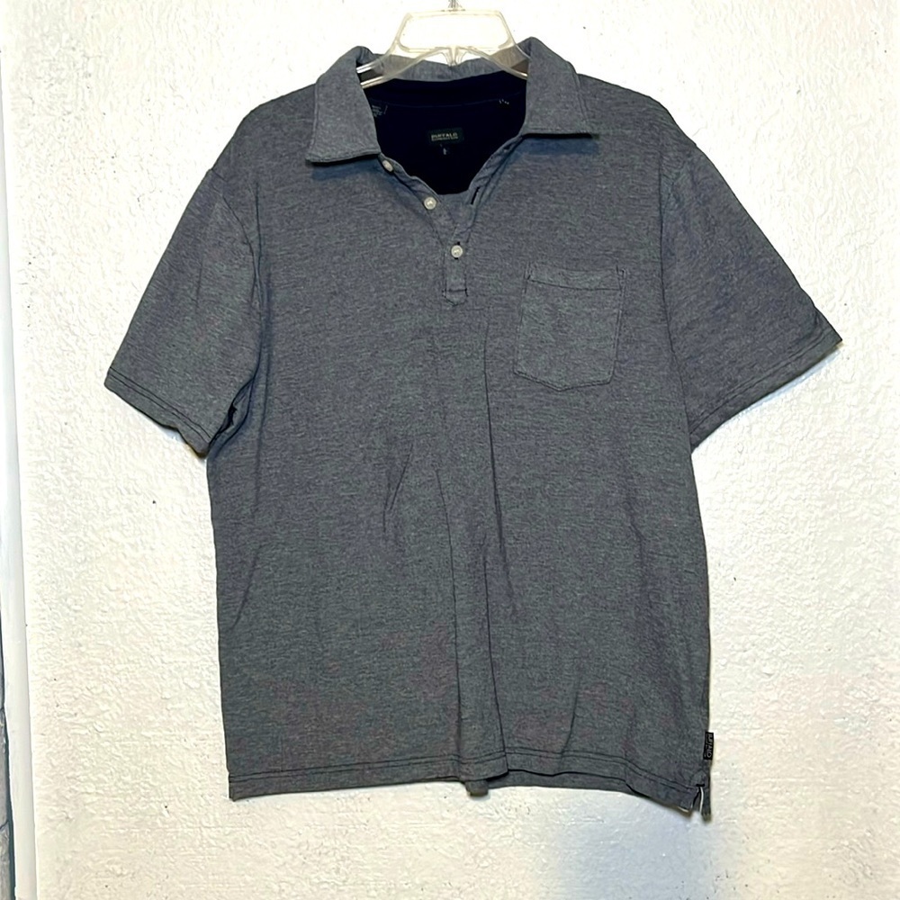 Buffalo by David Bittom light, blue polo shirt, size large